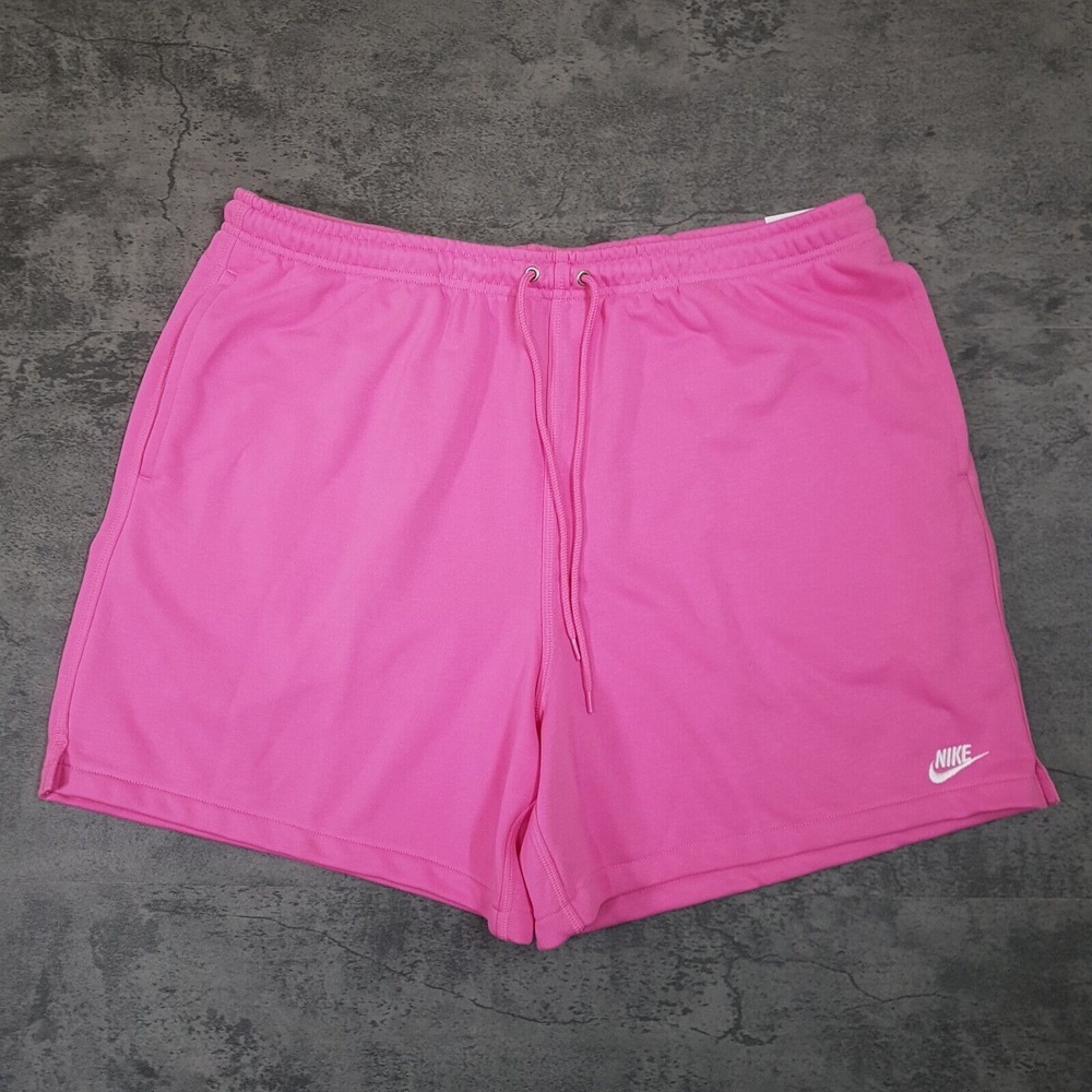 NIKE Sportswear Club‎ French Terry Shorts Mens Size XL Pink